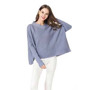 V-neck pullover knitwear plus size apparel women fashion loose sweater