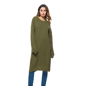 Long sleeve knitwear loose long sweater winter fashion casual dress