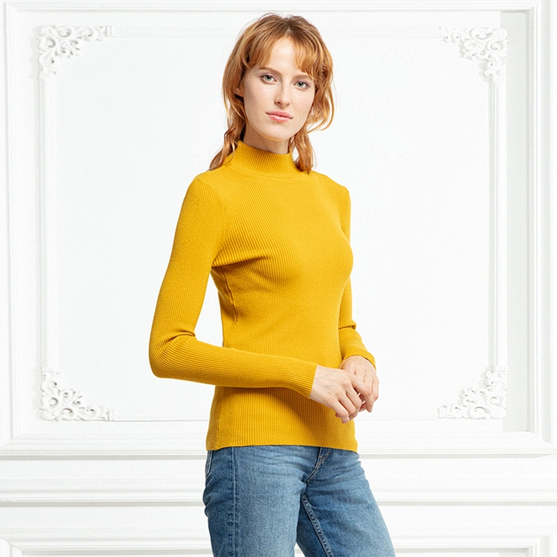 Fashion Women Long Sleeve Clothes Round Neck Women's Girl Knitted Pullover Sweaters