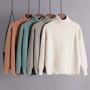 Wholesale Long Sleeve Knitwear Jumper Slim Fit Turtleneck Sweaters Women