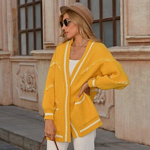 Knit cardigan loose Korean style sweater jacket women casual simple cardigan
