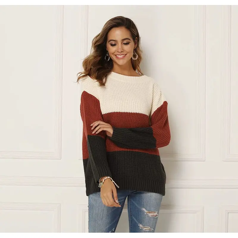 Women winter fashion clothing leisure knitwear loose casual sweater