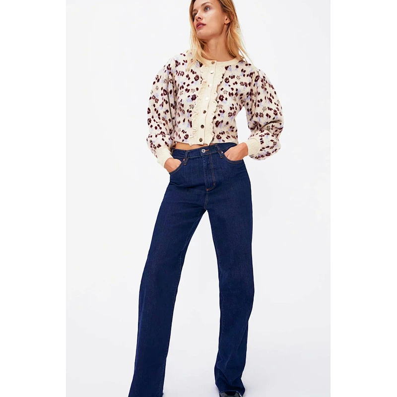 Jacquard Cropped Knitted womens crop Cardigan Sweater luxury gg wrap women sweaters