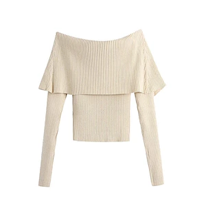 Fashion Fall Fitted Women Knitted Sweaters Female V Neck Pullovers Tops