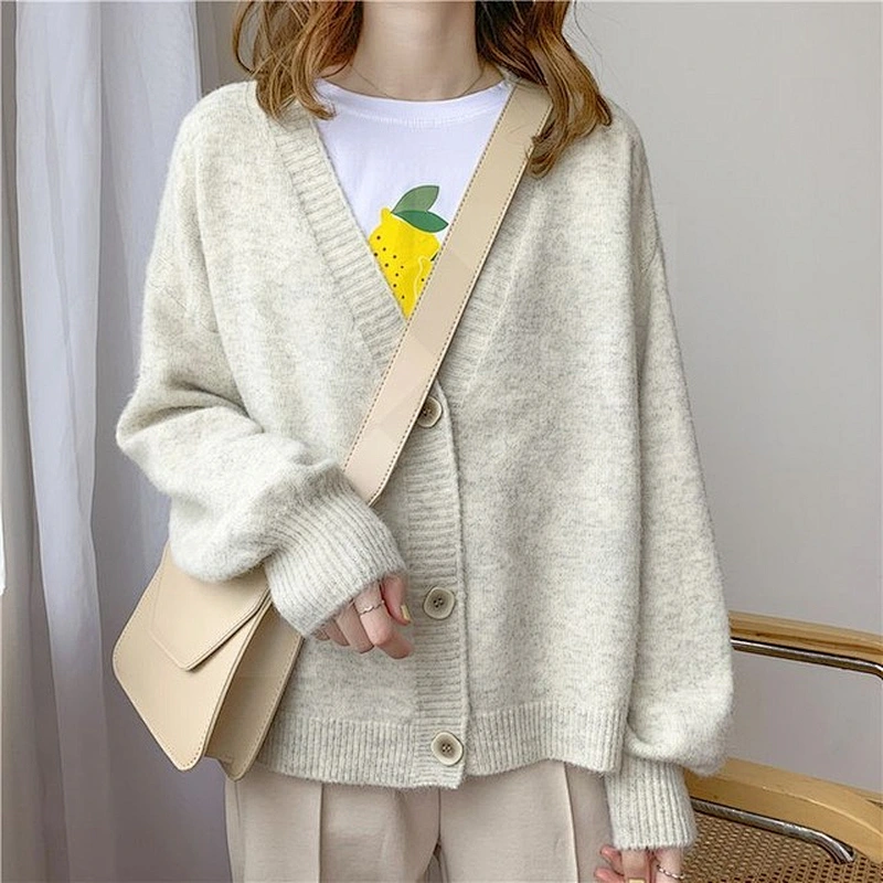 Winter Women Cardigans Sweater Knitted Jacket Girls Chic Tops Woman Sweaters jersey knit Cardigans