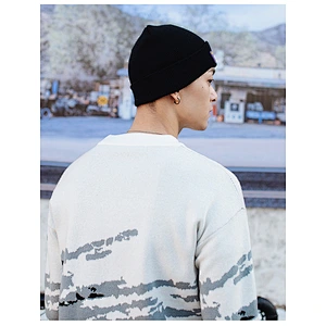 Mens  white crop sweaters crew neck pullover knitwear long sleeve custom knit men sweater
