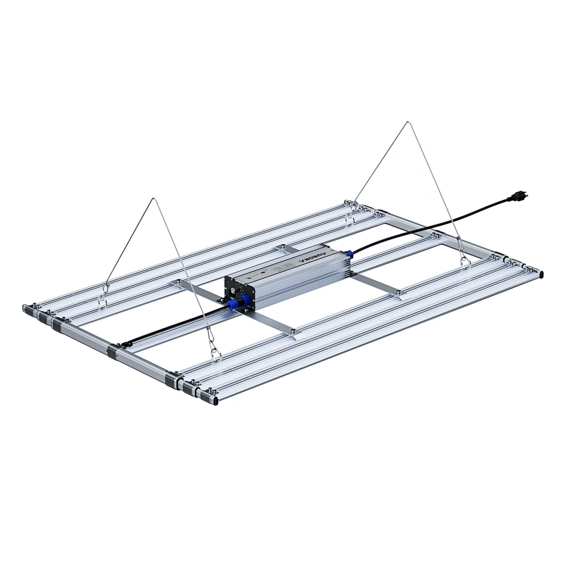 Patented 800W led grow light bar Retractable design  adjust PPFD design with dimmable nob and 2 RJ45