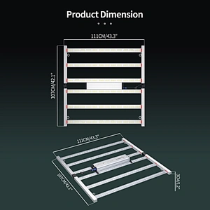 Foldable LED Grow Light Bar New IP65 680W Dimmable Waterproof Full Spectrum LED Grow Bar
