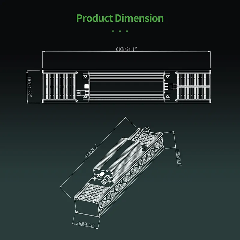 Full Spectrum 320W Led Grow Light For Greenhouse Grow