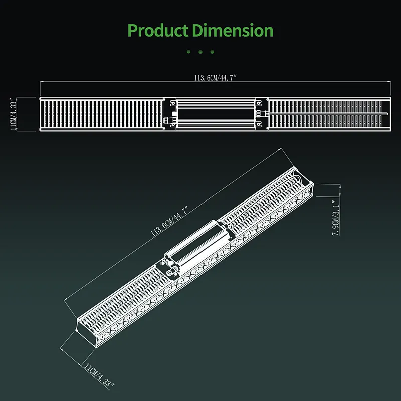 AURORA 680W Hydroponic Lm301b Led Samsung Grow Light Bar LED cob grow lights