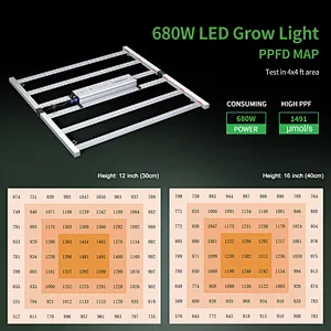 Foldable LED Grow Light Bar New IP65 680W Dimmable Waterproof Full Spectrum LED Grow Bar