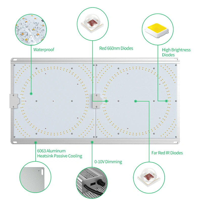 Patented 100W 200W 300W board LED Grow Light with Uniform Light Distribution