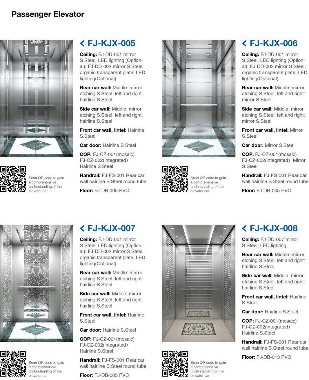 potensi fuji elevator cabin options