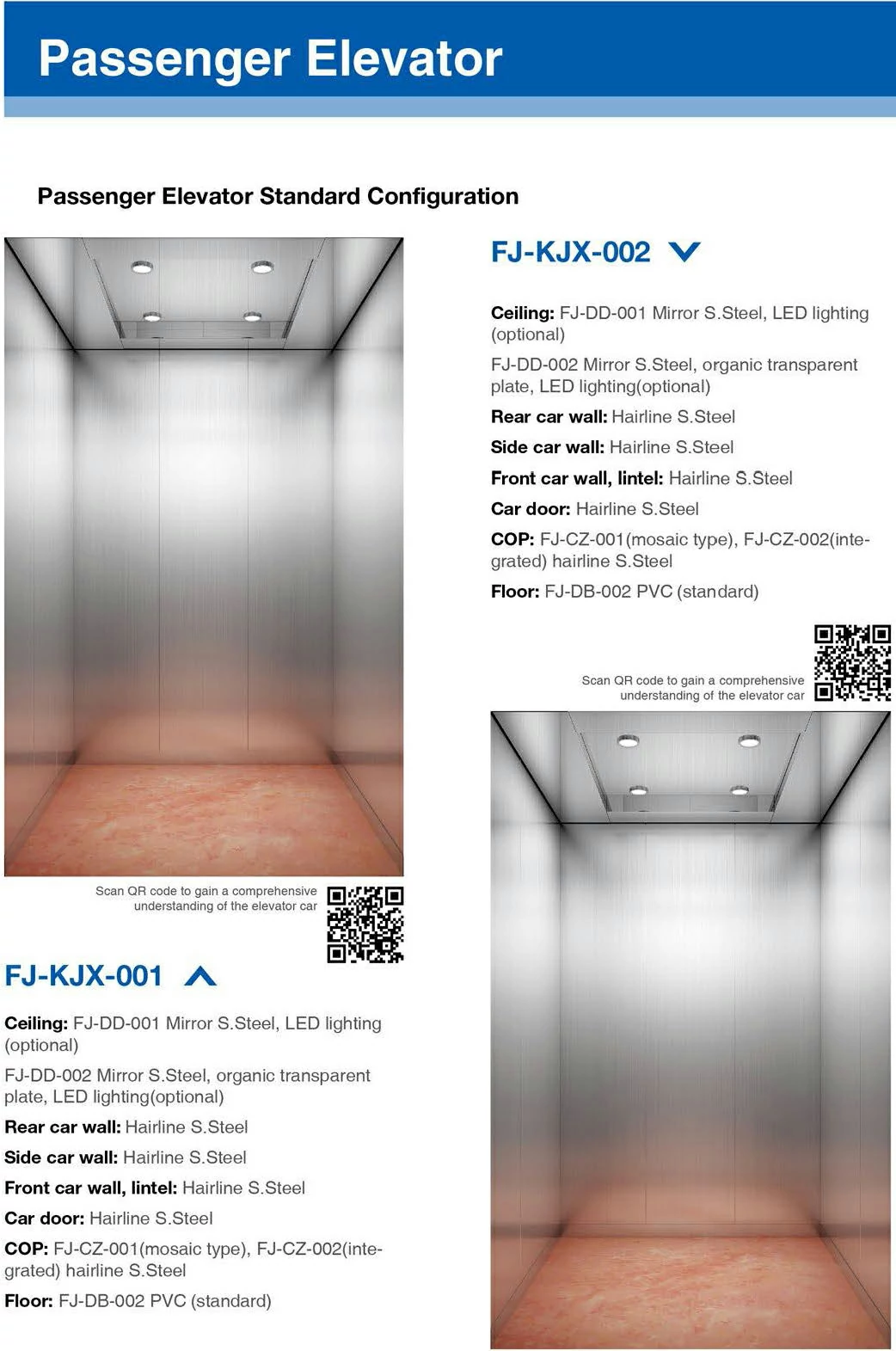 Potensi fuji passenger elevator standard configuration