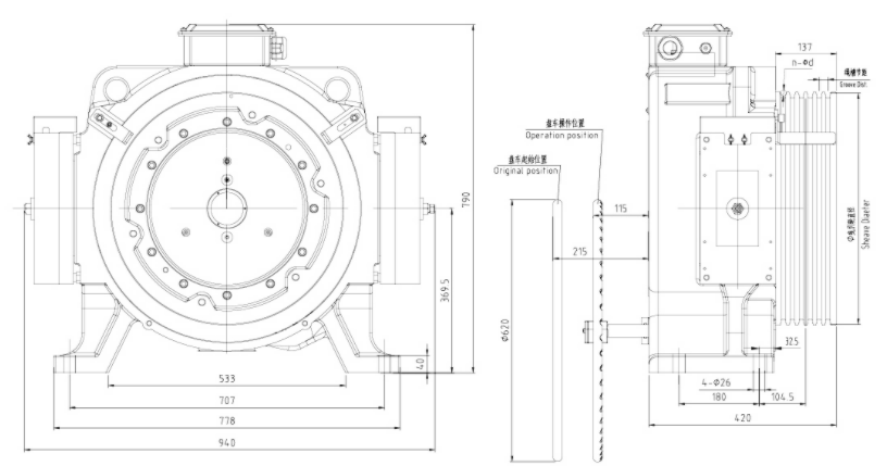 WJC-A Series TRACTION Machines DRAWING