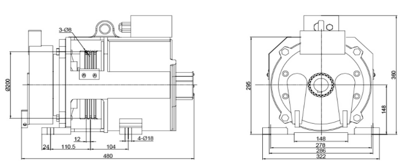 VL-C Series Тяговая машина чертеж