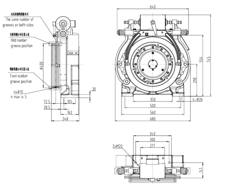 WT-A Series Machines Тяговая машина чертеж