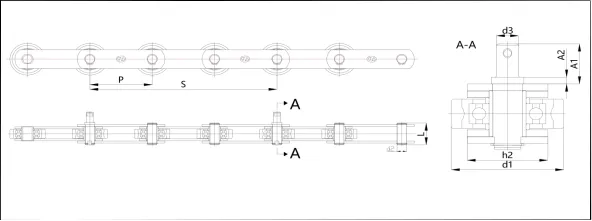 SJEC escalator step Chain 133.33*70*25