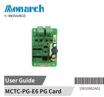 Monarch PG Card MCTC-PG-E6 Manual de guía de versión en inglés 丨Potensi Elevator.pdf