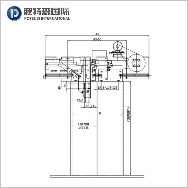 Mitsubishi elevator 2-panel center opening VVVF door operator SJ-XEK-9015(60)