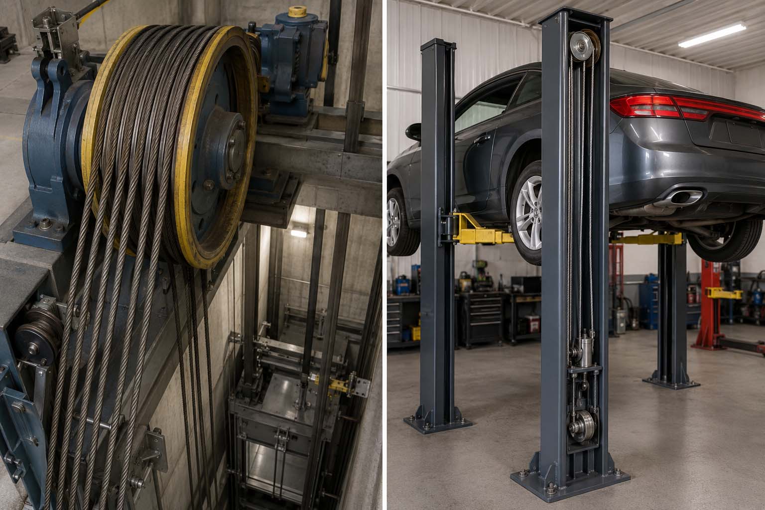 difference between elevator wire rope and car lift cable