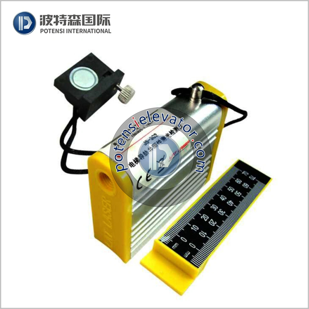 Elevator guide rail laser test tool
