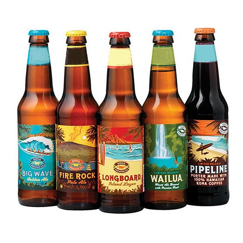 2021 Wholesale Custom Color Size Hot Stamping Amber Glass Beer Bottle