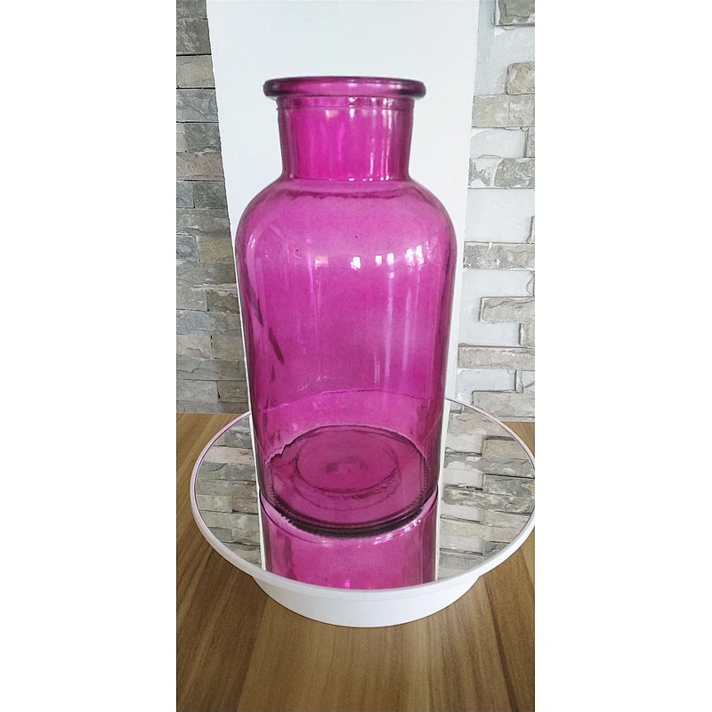 Wholesale Exquisite Decoration Worth Buying Decoration Crystal Glass Flower Vase artificial flower with vase for home decor