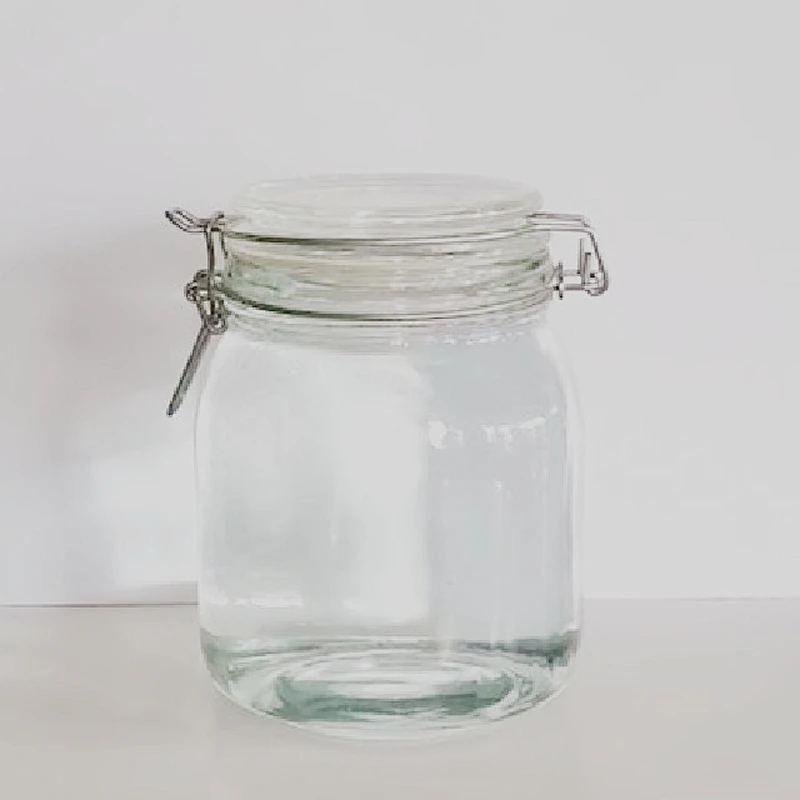 500ml 750ml 1000ml 2000ml Wholesales Factory Price Glass Jar With Metal Clip/Glass Storage Jar Bottle With Flip Top Cap Jam Jar