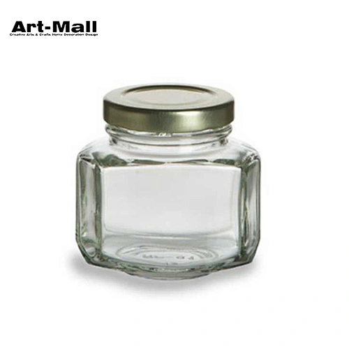 Wholesale factory price wide mouth round hexagon food honey glass jars