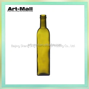 wholesale kitchen use glass dark green cooking vinegar oil bottle