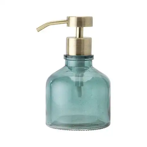 Empty Transparent 250ml 375ml 500ml Matt Black Glass Pump Body Lotion Bottle Beverage Spray Boston Round Glass Bottle