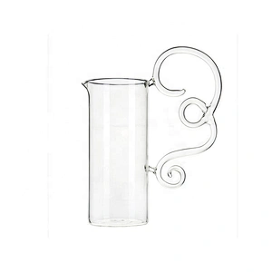 Trending hot products 2019 best quality new style fancy glass jar with handle