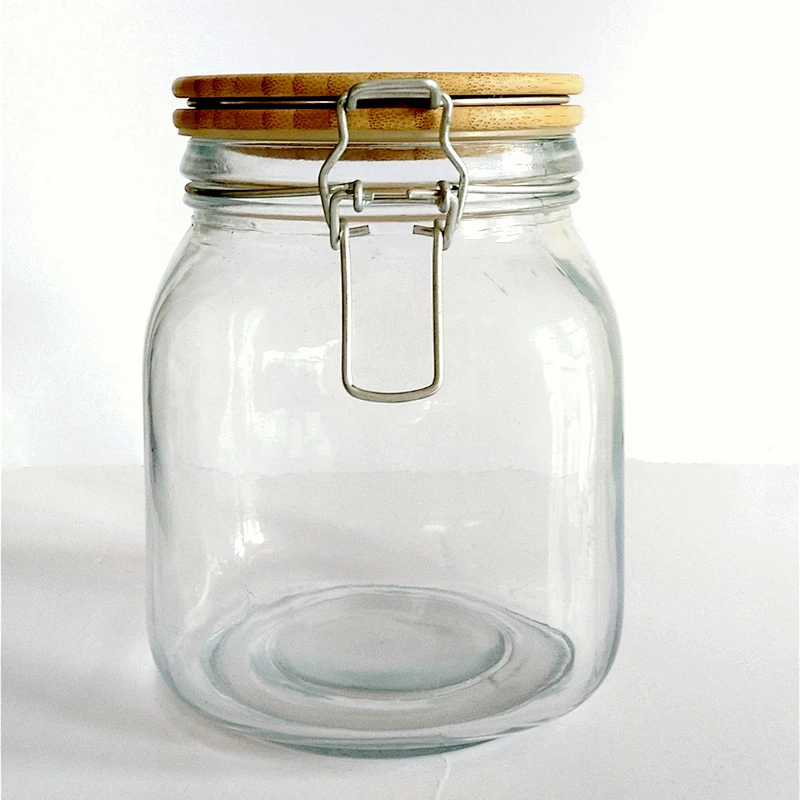 Food Grade glass airtight preserving storage jar storage bottles & jars Candle Glass jar with decal for honey candle
