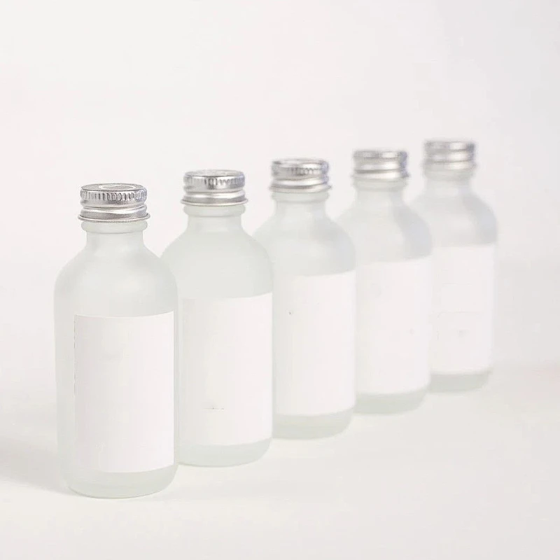 Factory Price 250 Ml 500 Ml clear frosted Ml Juice Round Shape Boston Glass 300 Ml Plastic Bottle For Juice With Aluminum Lids