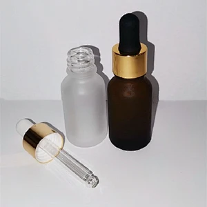 10ml 20ml 30ml 1oz Customized White Amber Glass Dropper Bottles frosted  Glass Essential Oil Bottle