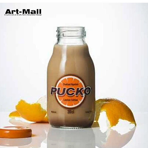 Hot selling aluminium cap mini milk glass milk bottle