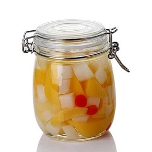 Guaranteed quality chocolates candy clip top glass cookie jar glass mason jar for food candle