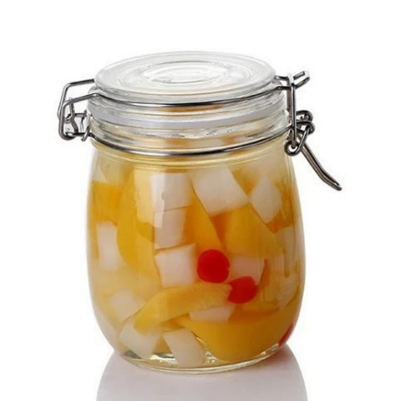 Guaranteed quality chocolates candy clip top glass cookie jar glass mason jar for food candle