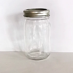 Glass Jar in bulk Supplier Wholesale Wide Mouth Mason Jars 8 oz 16 oz Glass Jar with Lid