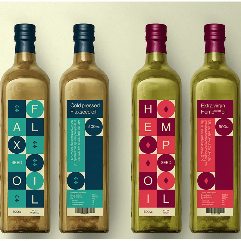 250ml 500ml 1000ml green square glass olive oil bottle with screw cap