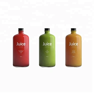 Eco-friendly cheap custom glass juice bottle