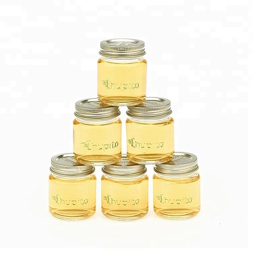 Manufacturer Custom Made Embossed Mini Round Glass Mason Jar
