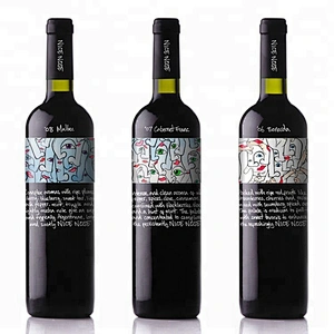 High Quality Fast Delivery Red Glass Wine Bottle 750ml