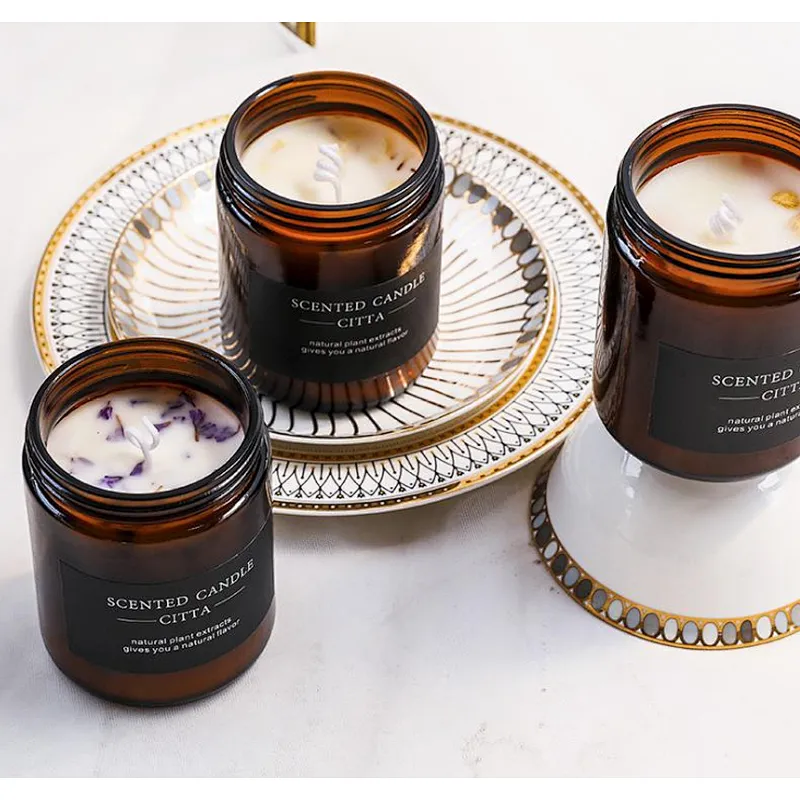 100ML 200ML 30oz 70oz Empty Aromatherapy bottle candle cup DIY  Amber color large mouth,glass, candle table, empty bottle
