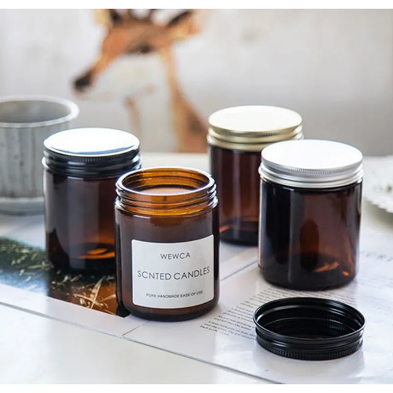 100ML 200ML 30oz 70oz Empty Aromatherapy bottle candle cup DIY  Amber color large mouth,glass, candle table, empty bottle