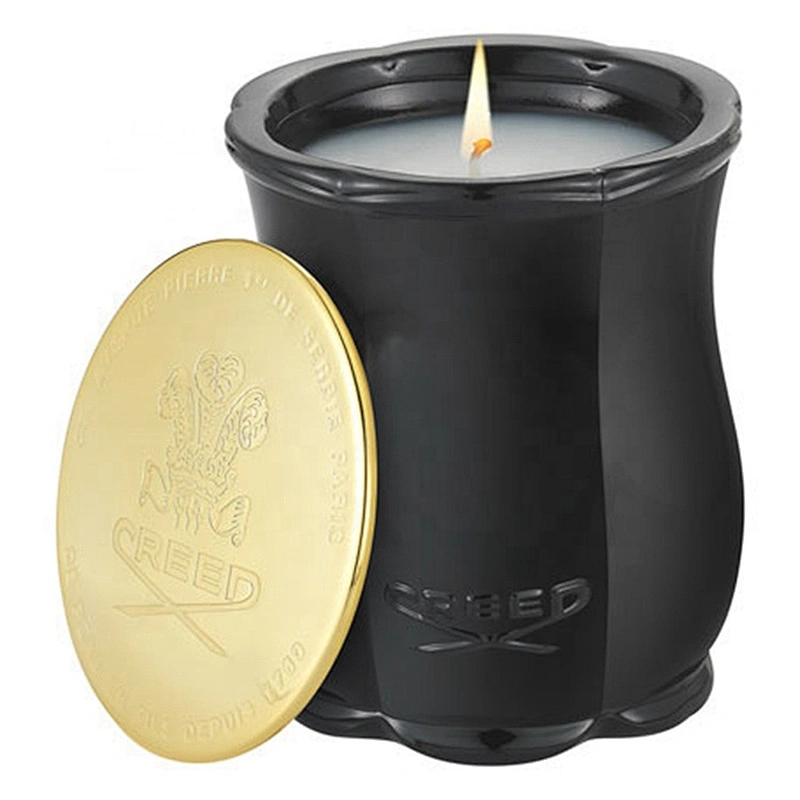 High quality homemade wholesale black frosted glass candle jar