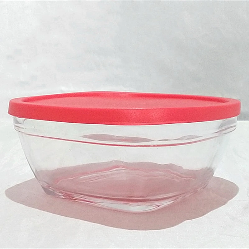 Wholesale mixing square glass bowl pyrex glass bowl glass for salad lunch food cake dessert