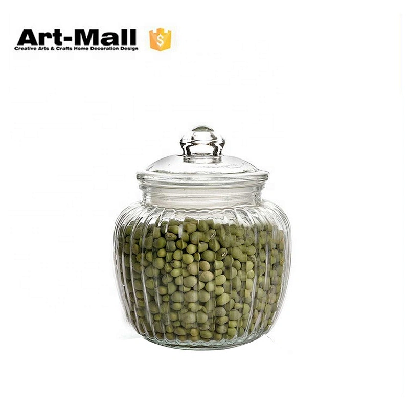 High capacity double glasses glass tea pot for food