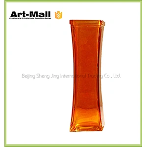 Excellent quality table crystal handblown colorful glass vase